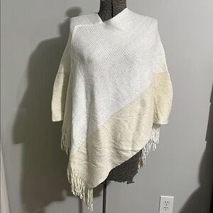 Elegant White and Cream Women's Sweater